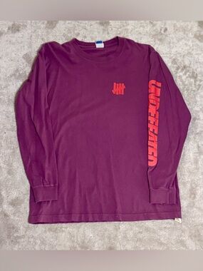 UNDEFEATED - Maroon - Logo Long Sleeve - Size L
